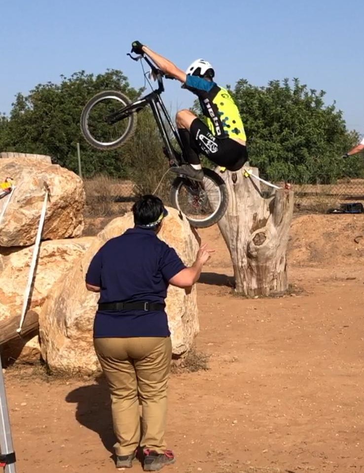 Mikel Azcona, en el Campeonato de Espa&ntilde;a de trial bici 2024